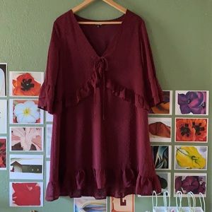 Red flowing dress M